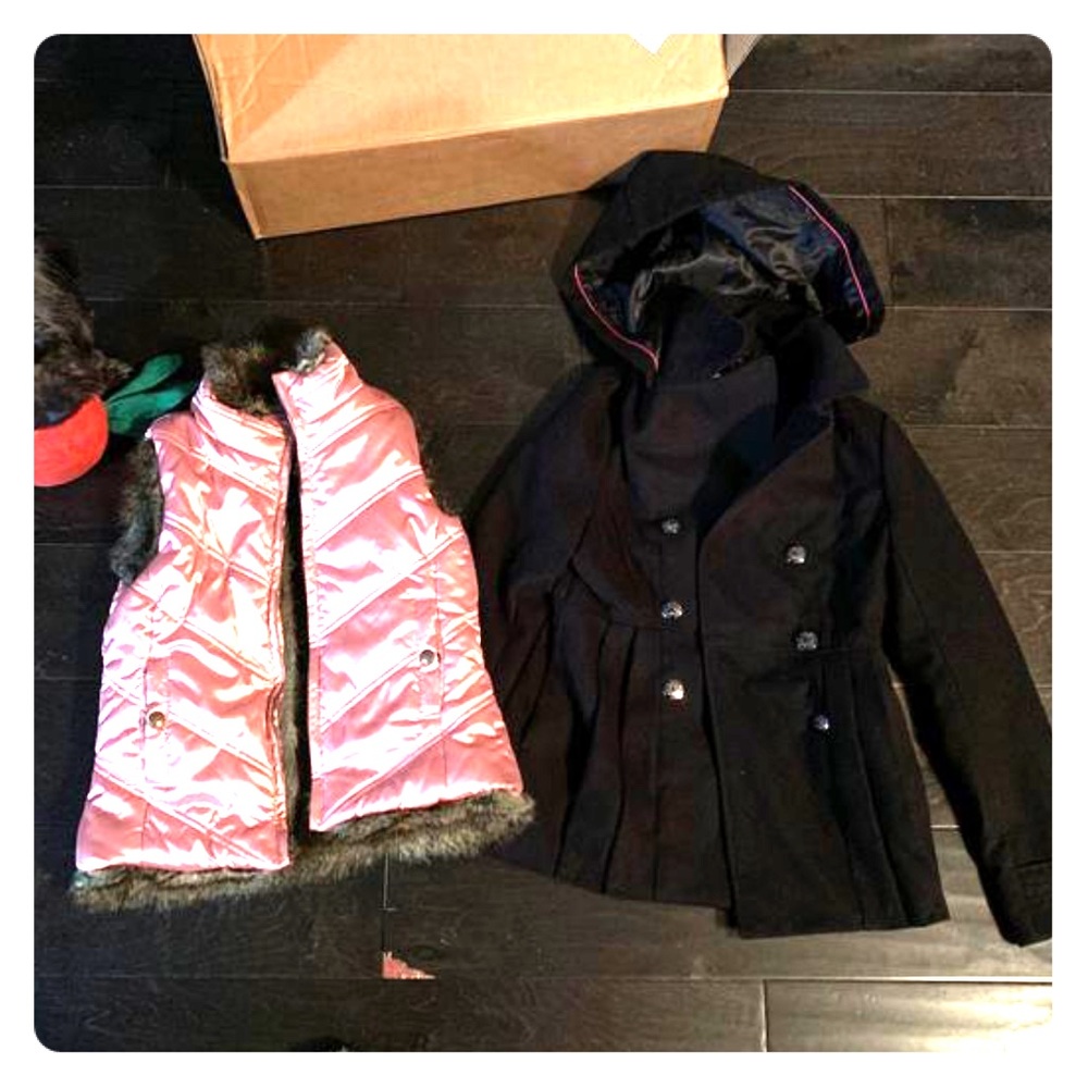 Little girls vest and peacoat
